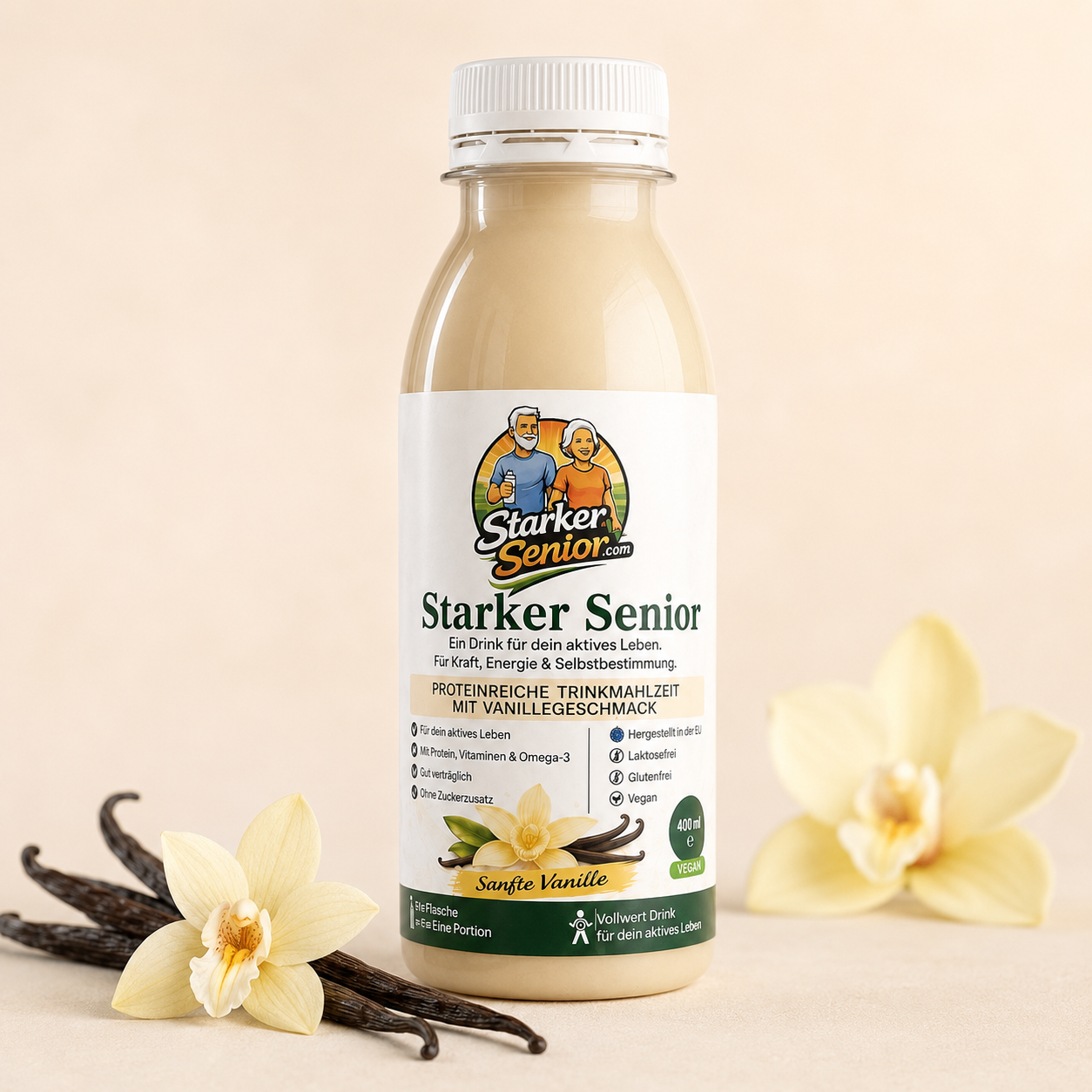 Starker Senior Trinkmahlzeit Sanfte Vanille - 6 x 400ml