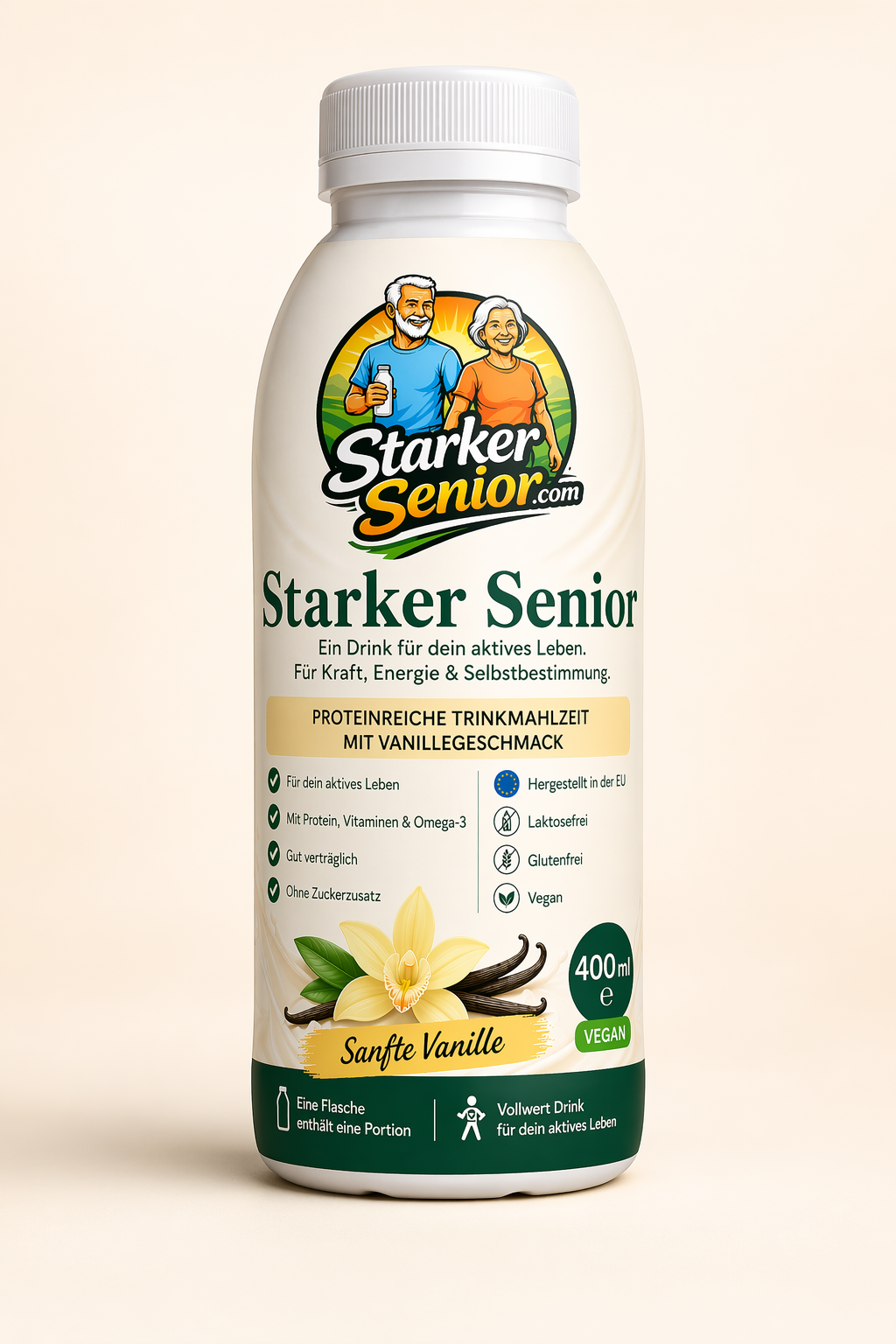 Starker Senior Trinkmahlzeit Sanfte Vanille - 6 x 400ml