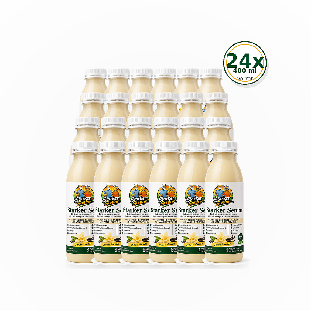 Starker Senior Trinkmahlzeit Sanfte Vanille - Starker Vorrat | 24er Pack